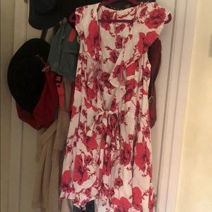 Free People floral wrap dress
